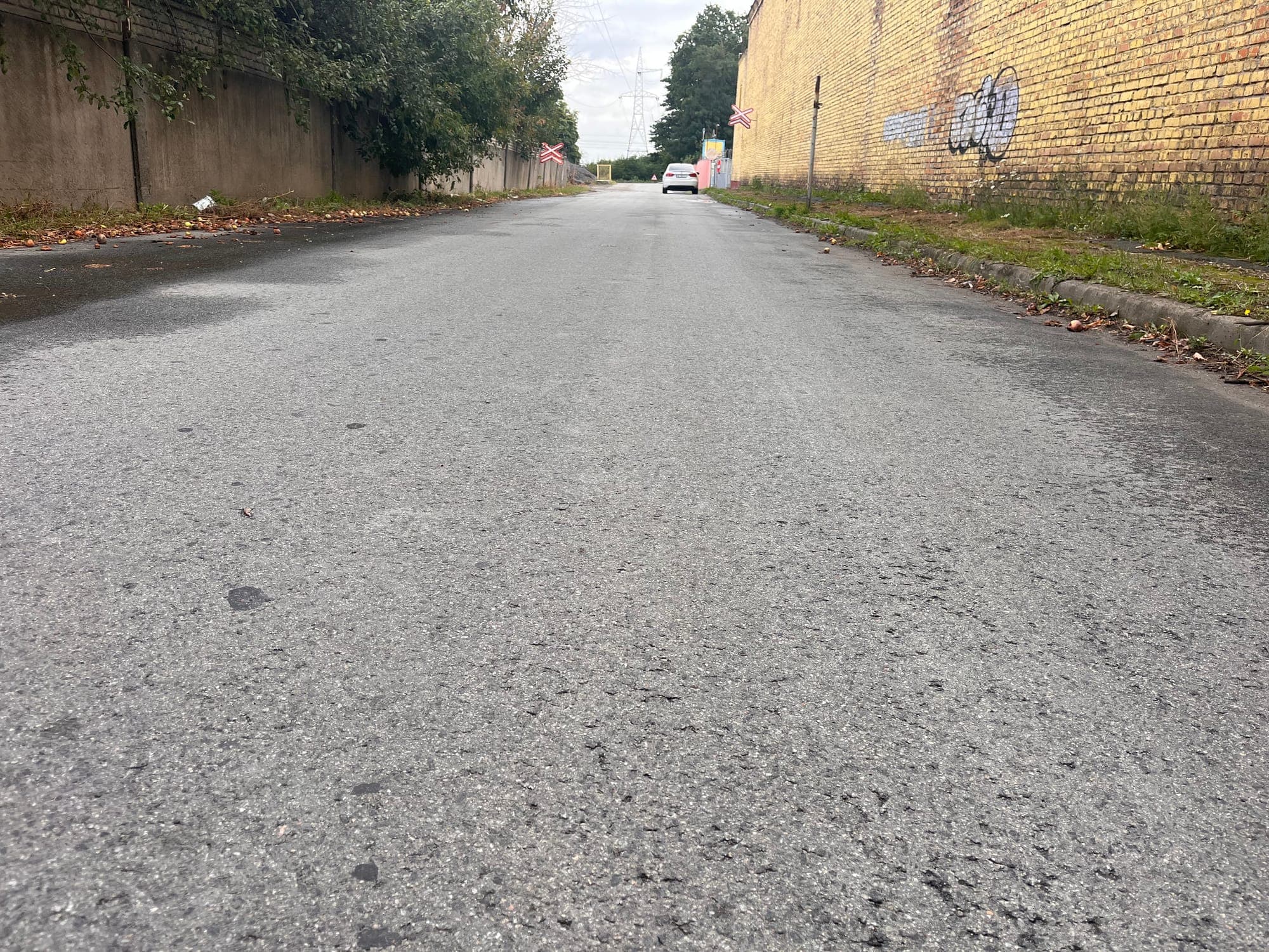 Test section, general view of the road